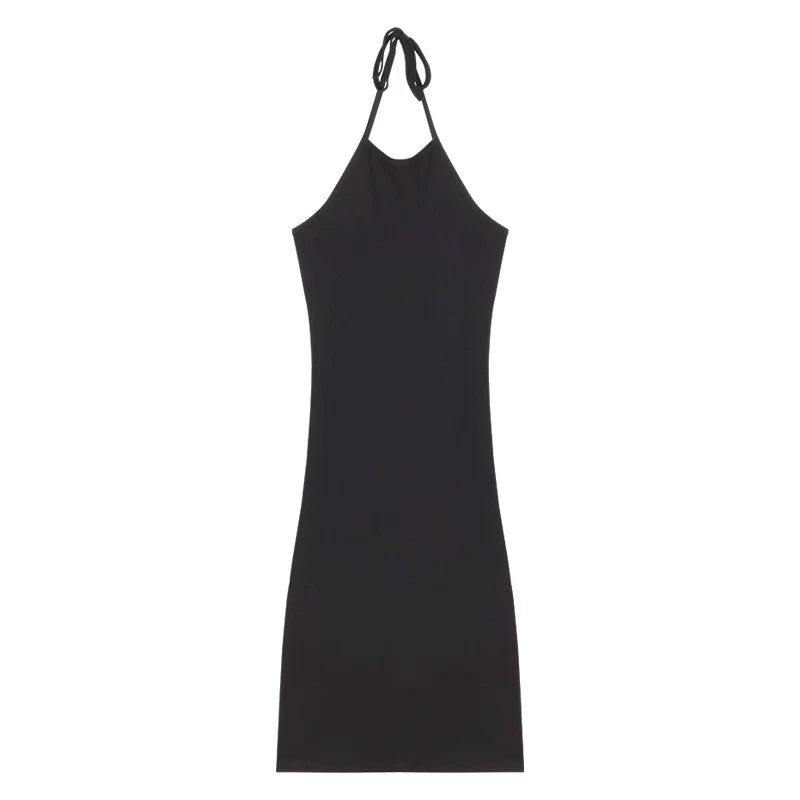 Strapless Camisole Dress with Sleeveless Mid-length Skirt