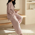 Long Sleeve Leggings Pajama Set with Chest Pads