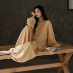 Long Sleeve Leggings Pajama Set with Chest Pads