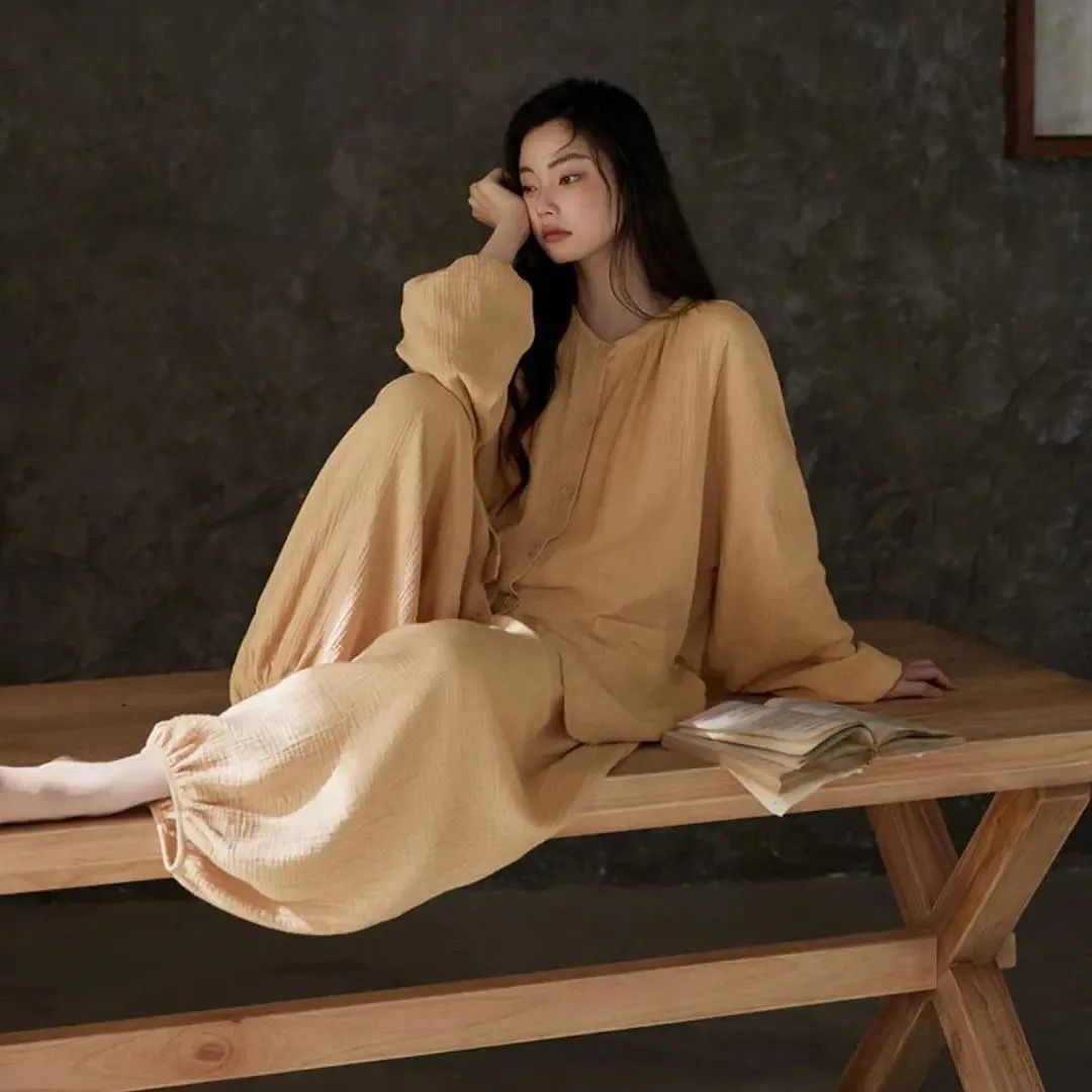 Long Sleeve Leggings Pajama Set with Chest Pads