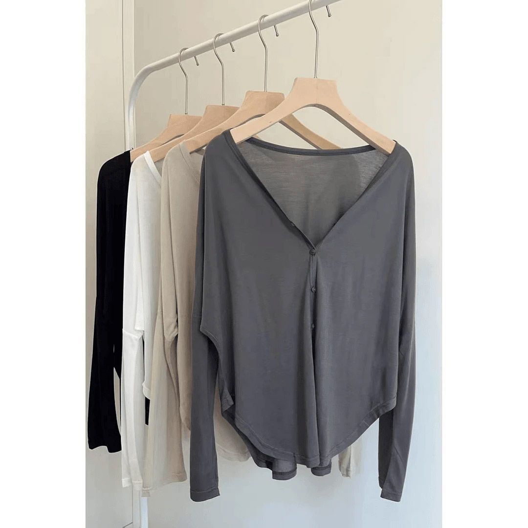 Cardigan with Loose Bat Sleeves